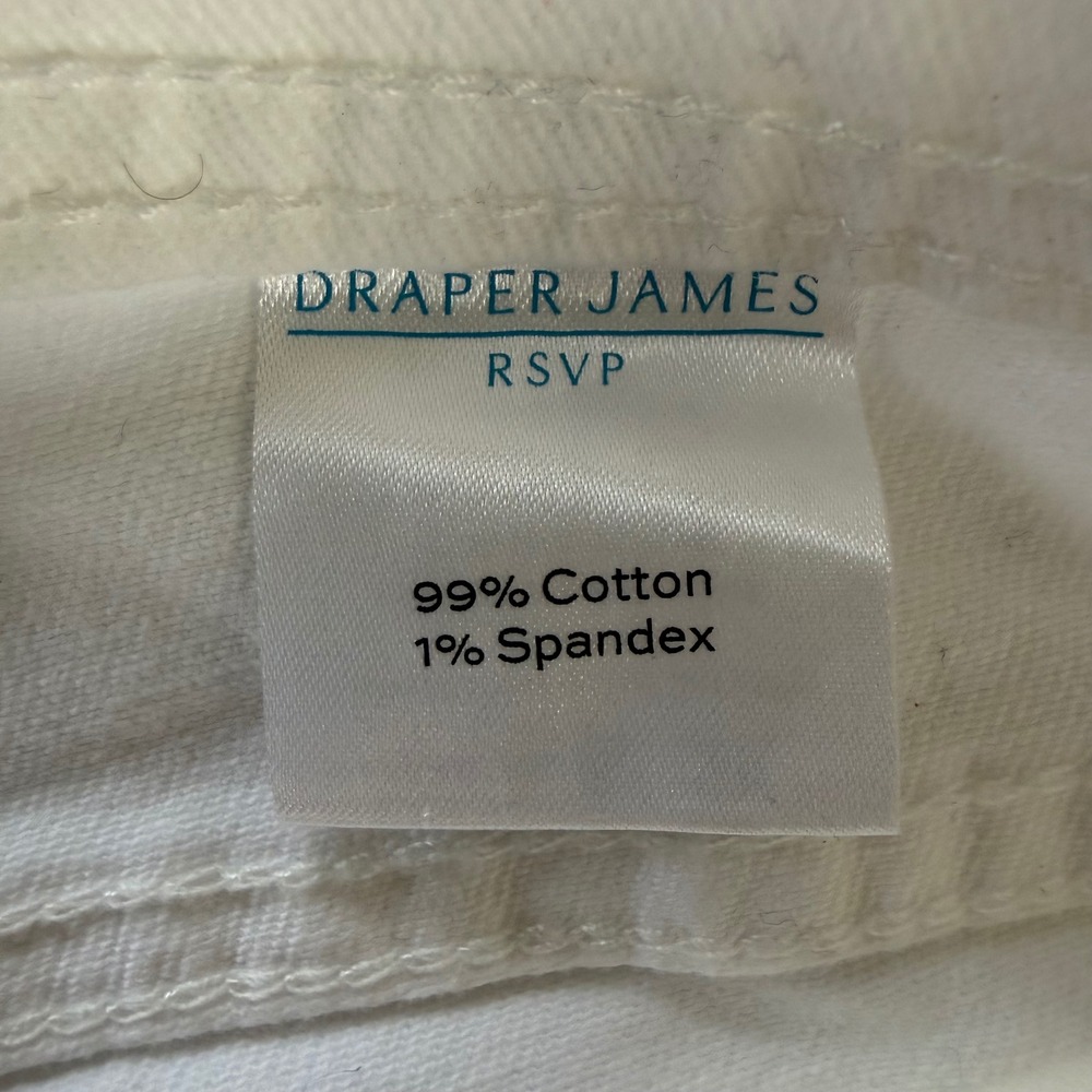 Draper James RSVP Womens White Wide Leg High Rise Patch Pocket Pants Size 10 - Picture 4 of 10